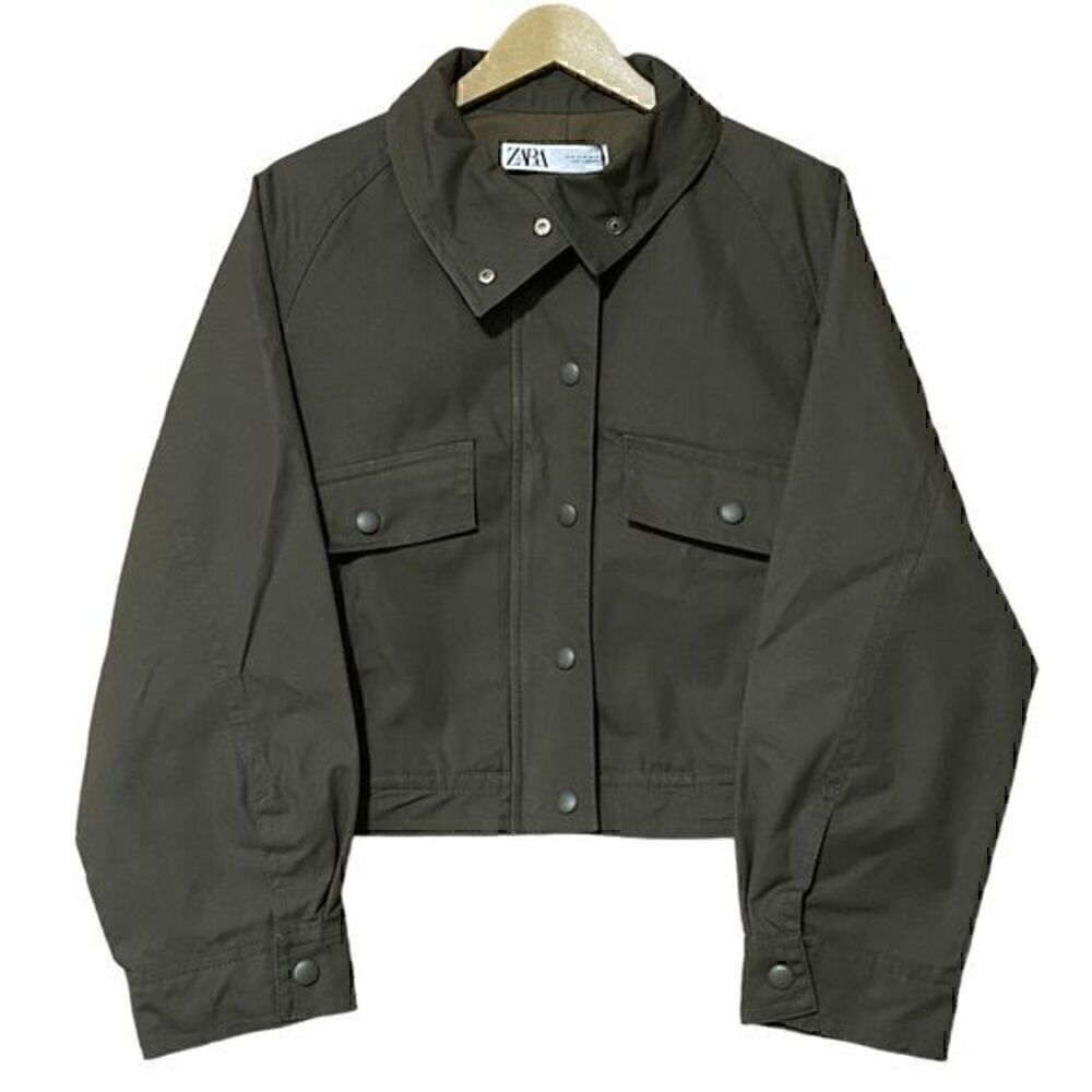 Zara Jacket Women’s Medium Olive Green Bomber Casual NWT​